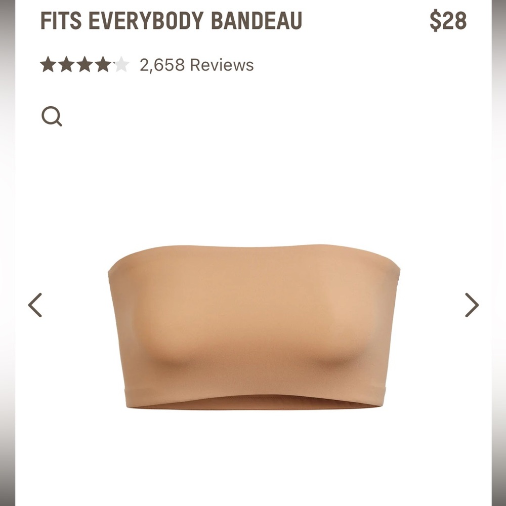 skims fits everybody bandeau size small